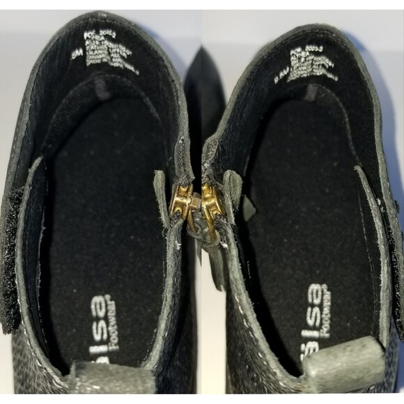 HALSA Women's Althea Booties Black Leather Sz 9.5 Ankle Boots Comfort - Picture 12 of 16